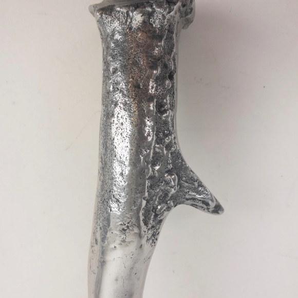 ARTHUR COURT Rare Vintage Cast Aluminum Deer Stag Antler Candlestick Pair - Picture 10 of 12